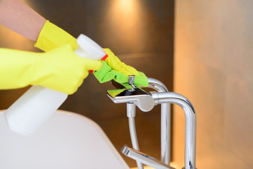 Professional office cleaning in Clapham reception area