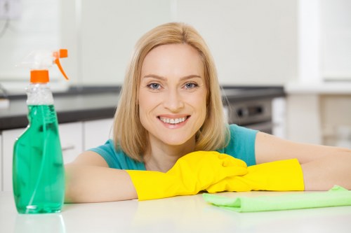 Eco-friendly office cleaning in a Clapham workplace