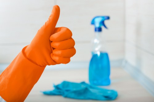 Commercial cleaner in Clapham keeping an office area spotless