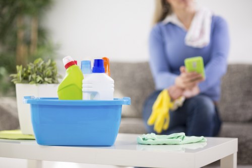 Cleaner in Clapham performing thorough kitchen cleaning