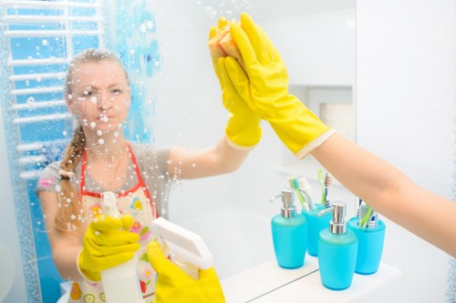 A customer service note being logged for a cleaning issue